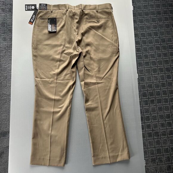 NWT Men’s Apt 9 38x29 Tan Dress Pants Slim Fit/Leg Stretch Business Suit Formal - Picture 2 of 14